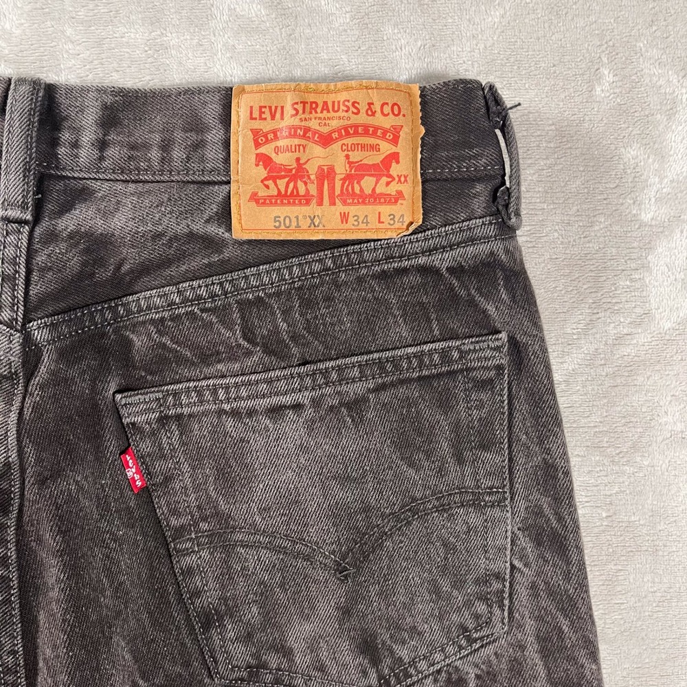 Levi's‎ Men's 501 XX Jeans Button Fly Denim Casual 34x34 Gray